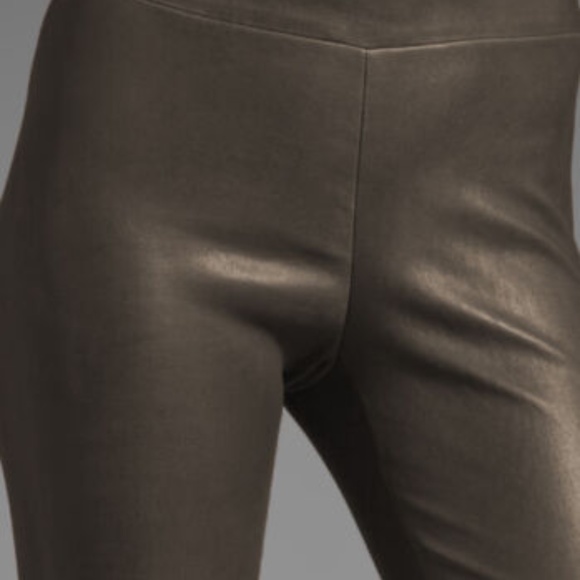 New Vince Leather Leggings Ankle Zip XS Size - Picture 6 of 12